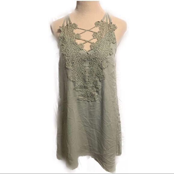 Entro Lace Detail Swing Dress Sz M - Picture 1 of 5